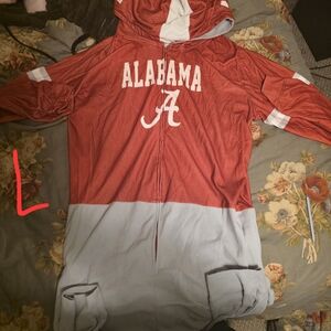 Alabama Crimson and Gray Hooded Onesie